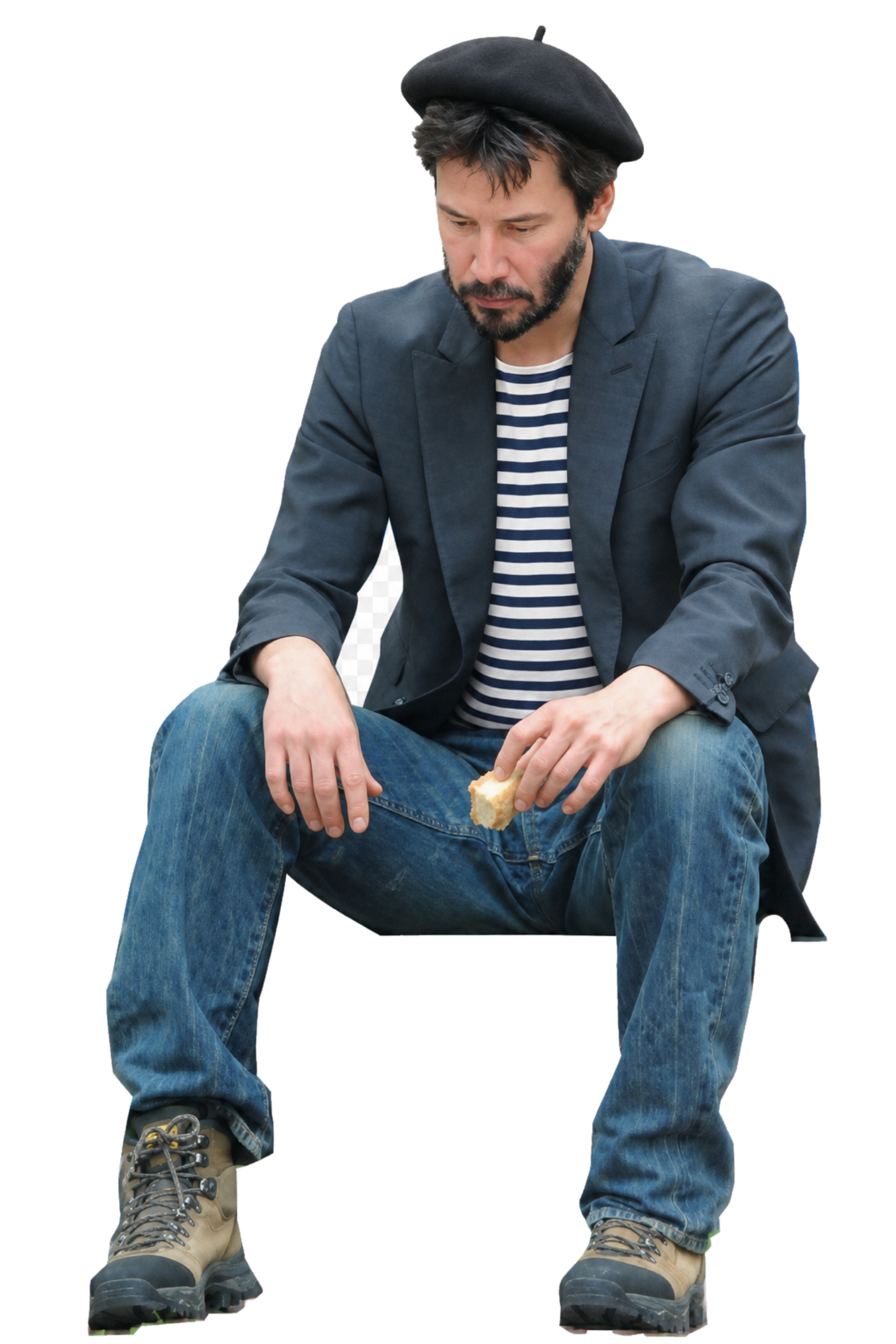 Sad Keanu Sitting on no Bench